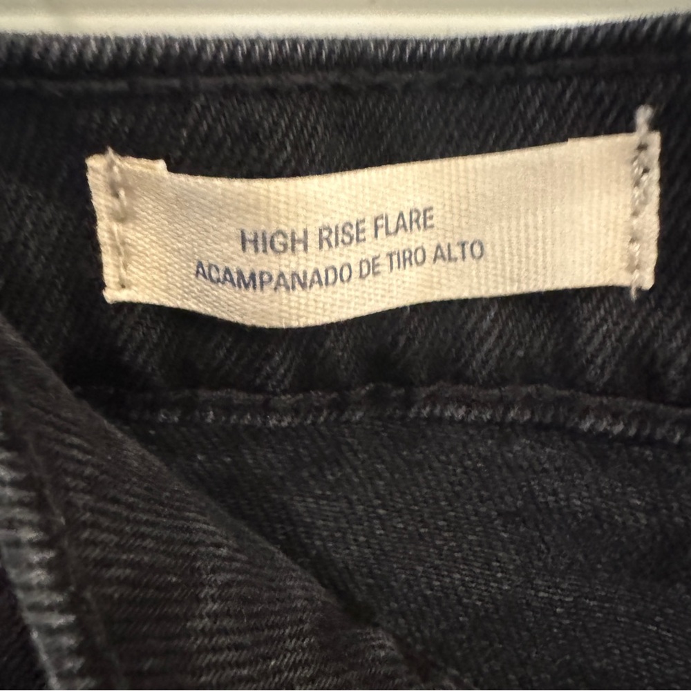 Universal Thread High Rise Flare Pants Black Jeans Size 10 /S Short New NWT - Picture 3 of 12